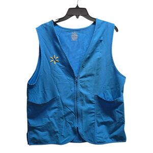 Walmart Blue Employee Zipper Vest M